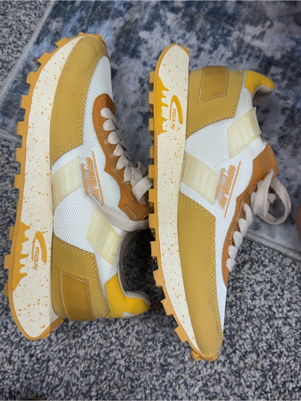 Circus by Sam Edelman Yellow and White Kids Trail Sneakers
